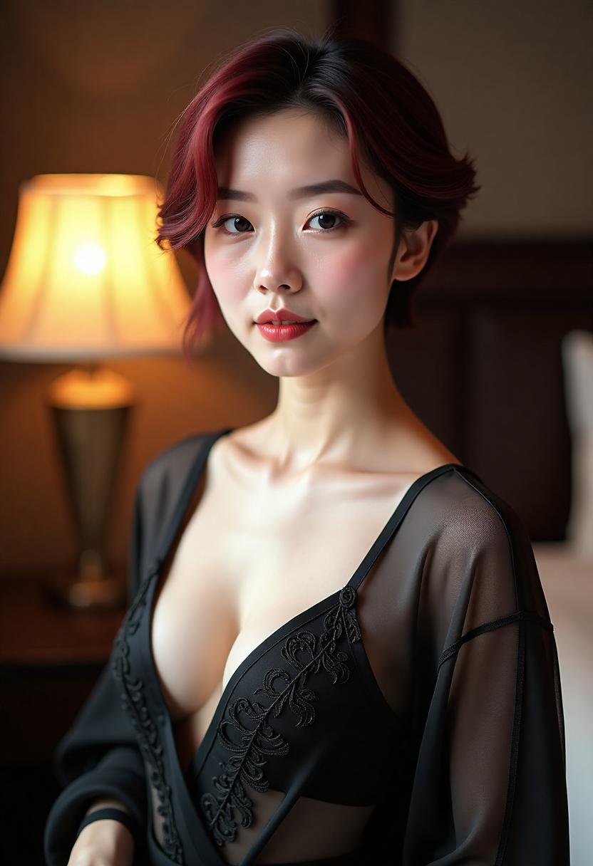 创作者在房间弹奏木吉他